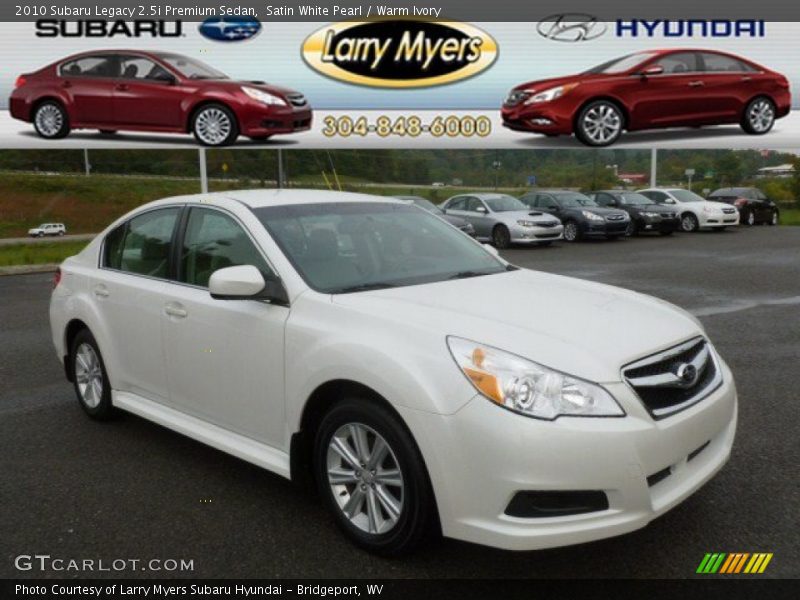 Satin White Pearl / Warm Ivory 2010 Subaru Legacy 2.5i Premium Sedan