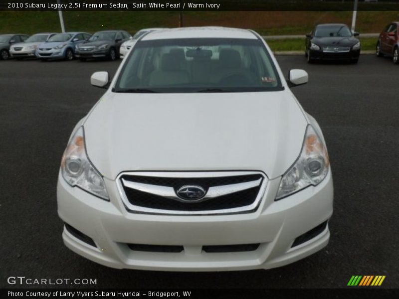 Satin White Pearl / Warm Ivory 2010 Subaru Legacy 2.5i Premium Sedan