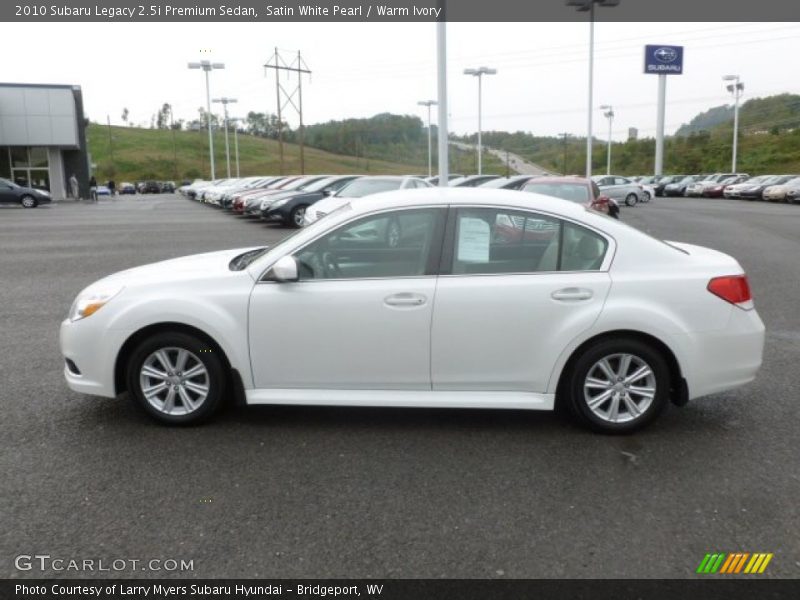 Satin White Pearl / Warm Ivory 2010 Subaru Legacy 2.5i Premium Sedan