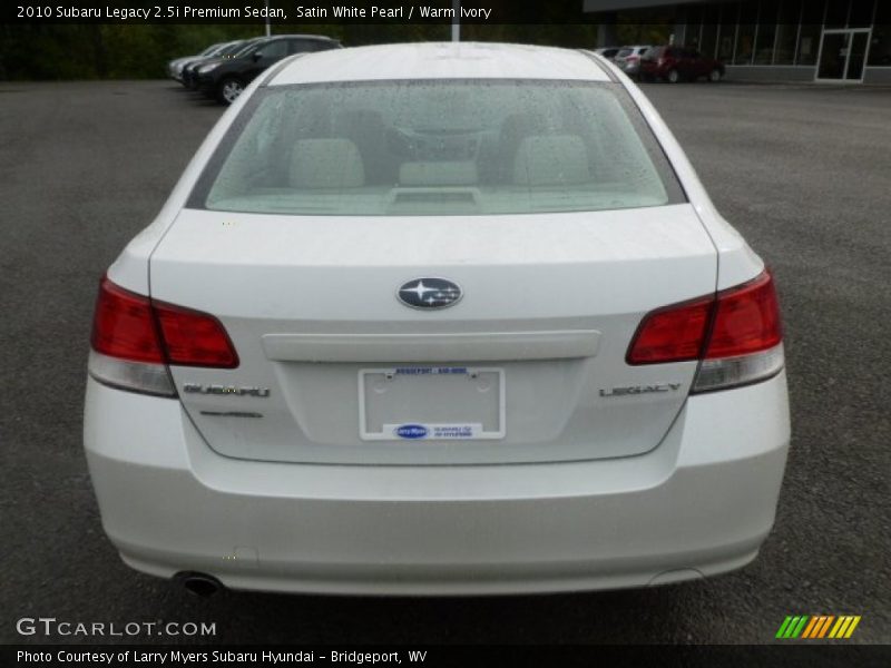 Satin White Pearl / Warm Ivory 2010 Subaru Legacy 2.5i Premium Sedan