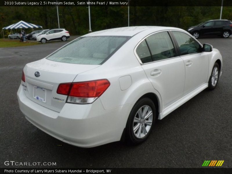 Satin White Pearl / Warm Ivory 2010 Subaru Legacy 2.5i Premium Sedan