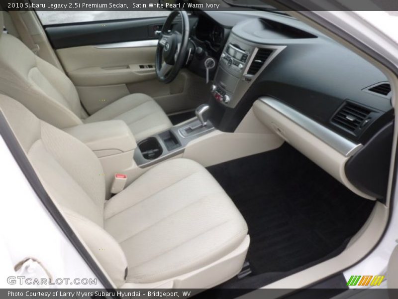 Satin White Pearl / Warm Ivory 2010 Subaru Legacy 2.5i Premium Sedan