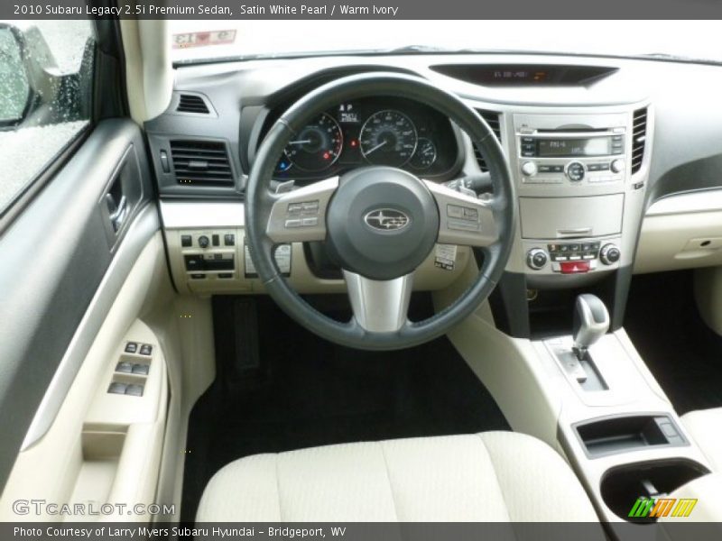 Satin White Pearl / Warm Ivory 2010 Subaru Legacy 2.5i Premium Sedan