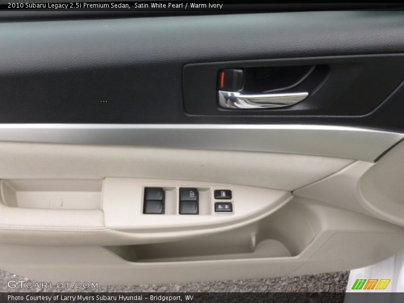 Satin White Pearl / Warm Ivory 2010 Subaru Legacy 2.5i Premium Sedan