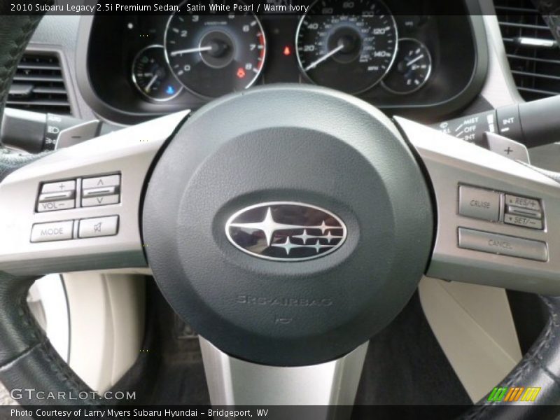 Satin White Pearl / Warm Ivory 2010 Subaru Legacy 2.5i Premium Sedan