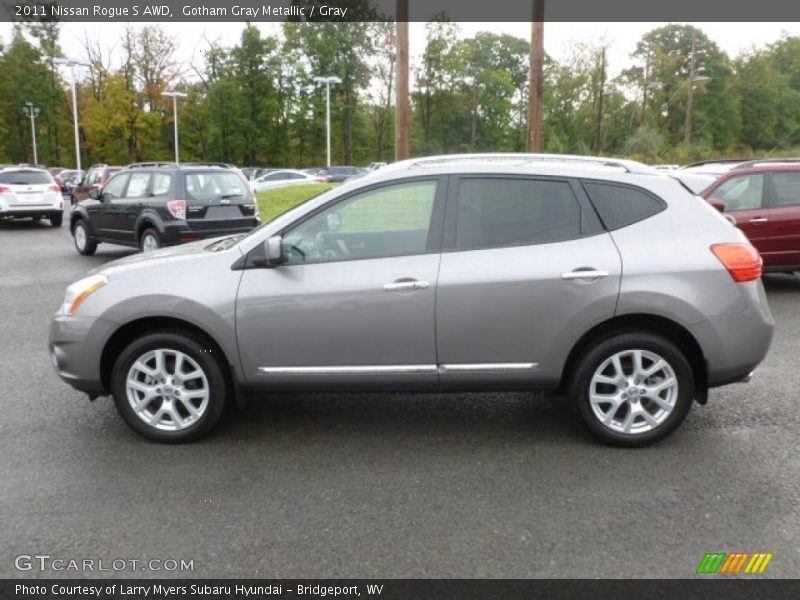 Gotham Gray Metallic / Gray 2011 Nissan Rogue S AWD