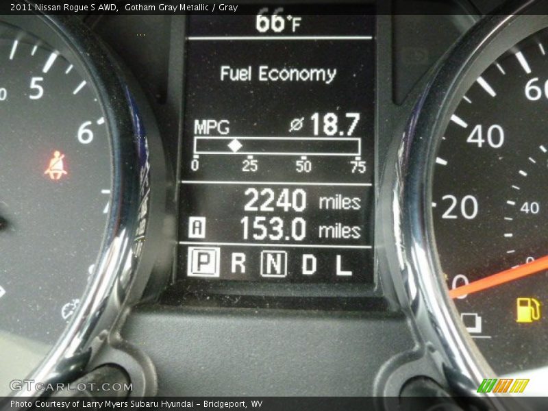 Gotham Gray Metallic / Gray 2011 Nissan Rogue S AWD