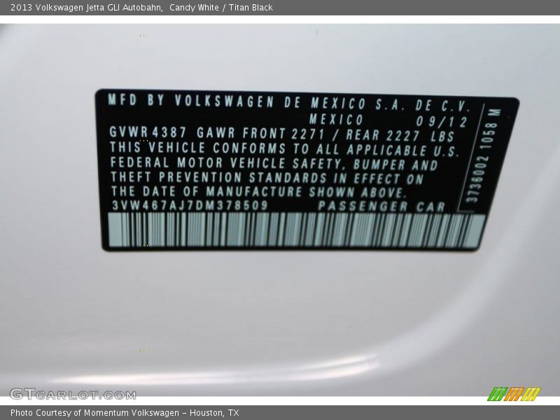 Candy White / Titan Black 2013 Volkswagen Jetta GLI Autobahn