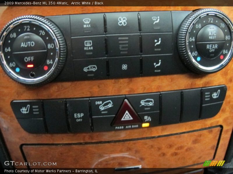 Arctic White / Black 2009 Mercedes-Benz ML 350 4Matic