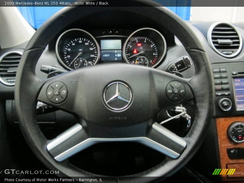 Arctic White / Black 2009 Mercedes-Benz ML 350 4Matic