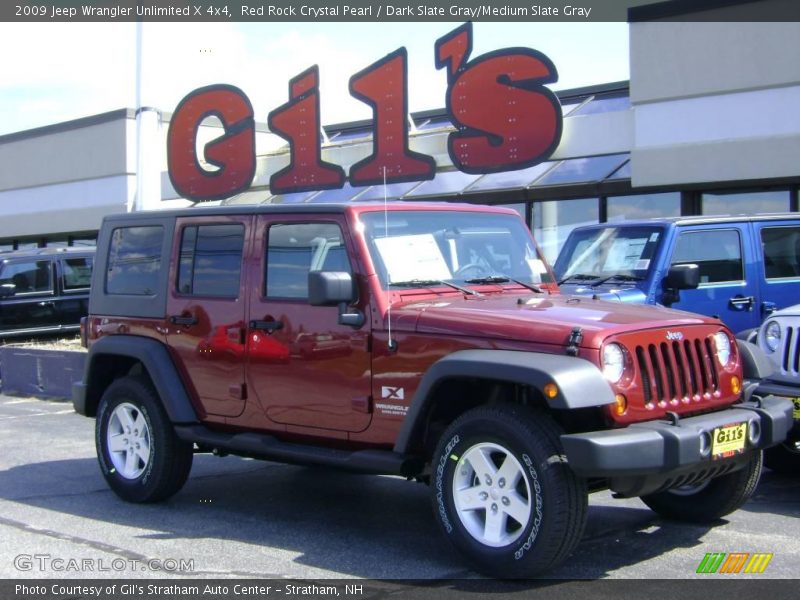 Red Rock Crystal Pearl / Dark Slate Gray/Medium Slate Gray 2009 Jeep Wrangler Unlimited X 4x4