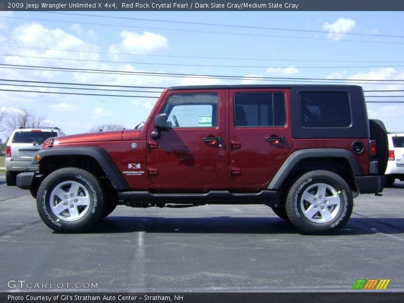 Red Rock Crystal Pearl / Dark Slate Gray/Medium Slate Gray 2009 Jeep Wrangler Unlimited X 4x4