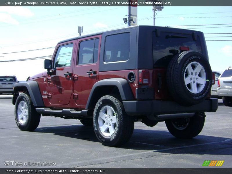 Red Rock Crystal Pearl / Dark Slate Gray/Medium Slate Gray 2009 Jeep Wrangler Unlimited X 4x4