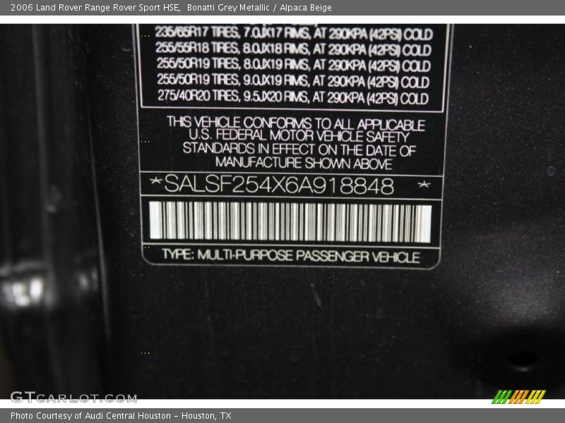 Bonatti Grey Metallic / Alpaca Beige 2006 Land Rover Range Rover Sport HSE