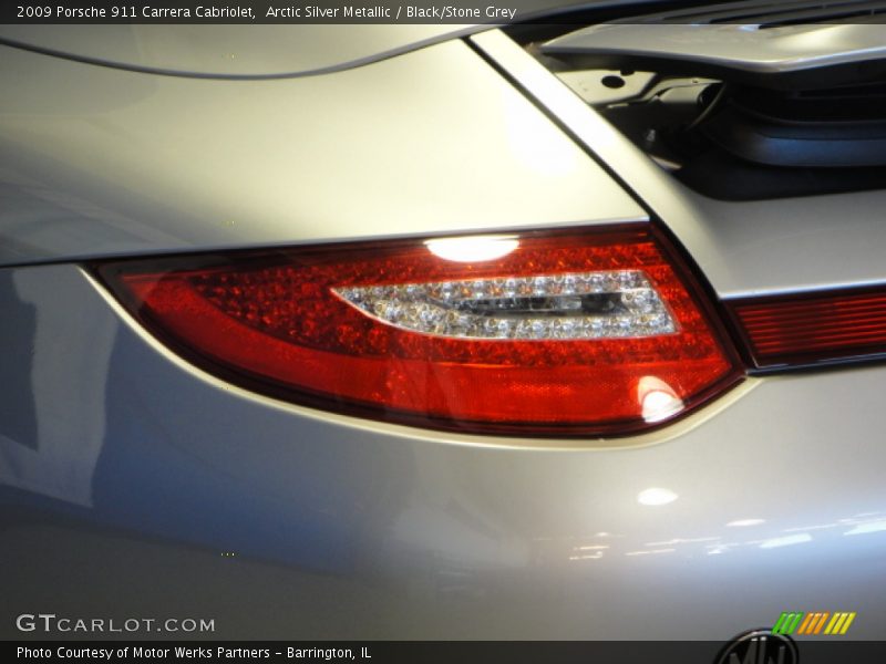 Arctic Silver Metallic / Black/Stone Grey 2009 Porsche 911 Carrera Cabriolet