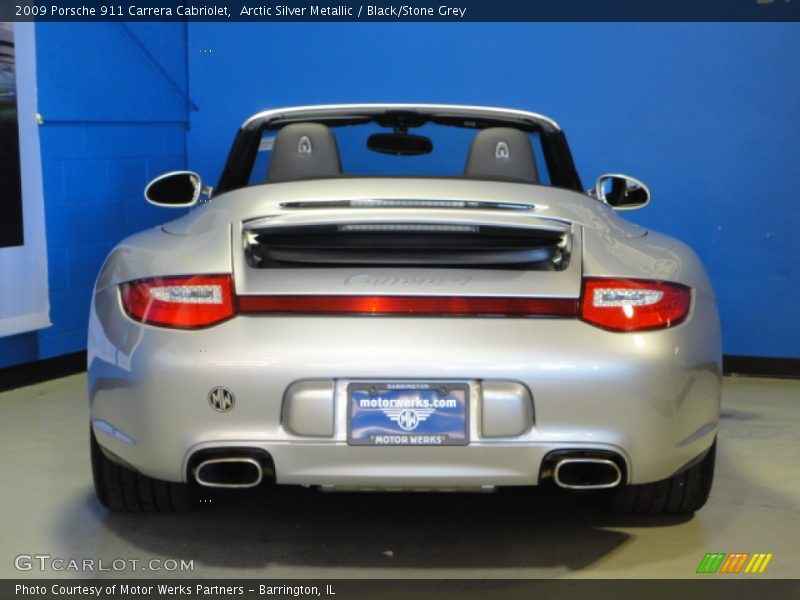 Arctic Silver Metallic / Black/Stone Grey 2009 Porsche 911 Carrera Cabriolet
