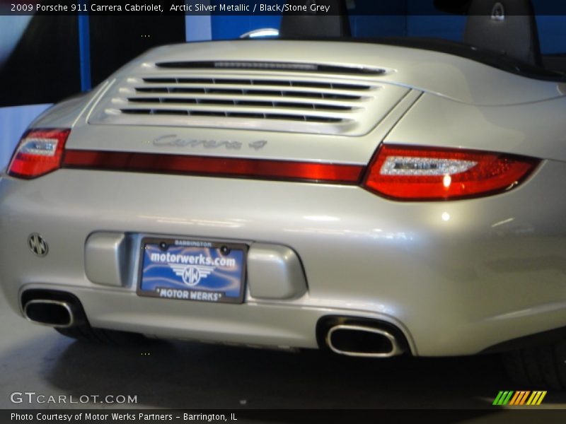 Arctic Silver Metallic / Black/Stone Grey 2009 Porsche 911 Carrera Cabriolet