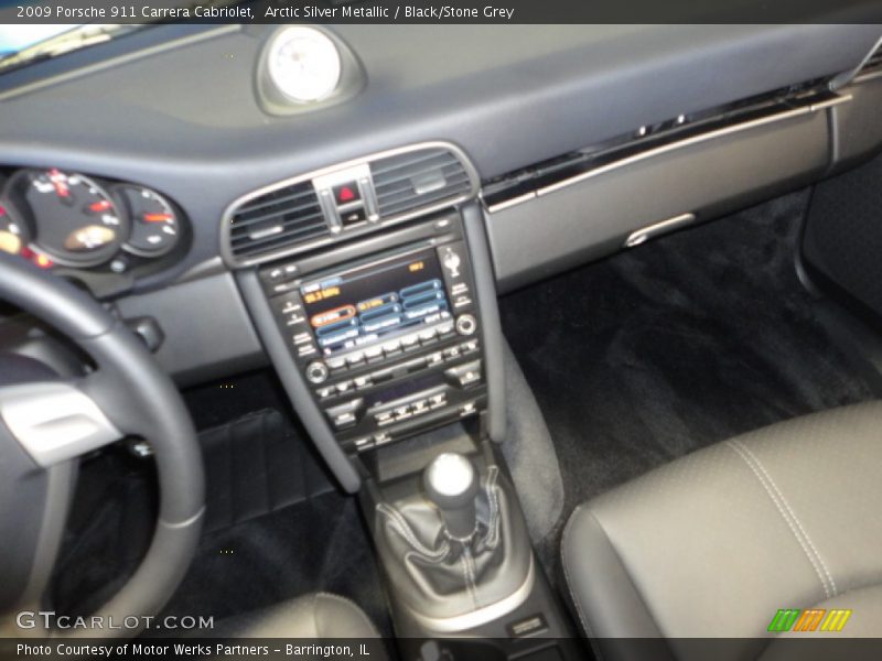 Arctic Silver Metallic / Black/Stone Grey 2009 Porsche 911 Carrera Cabriolet