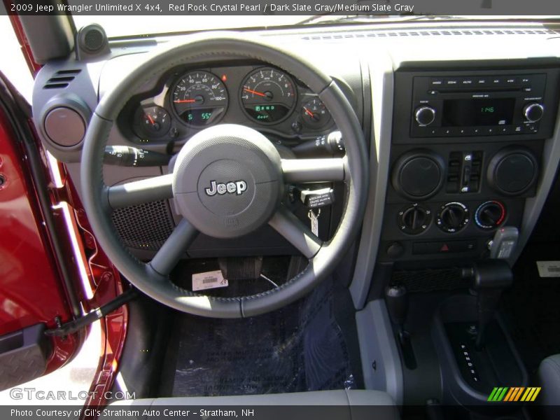 Red Rock Crystal Pearl / Dark Slate Gray/Medium Slate Gray 2009 Jeep Wrangler Unlimited X 4x4