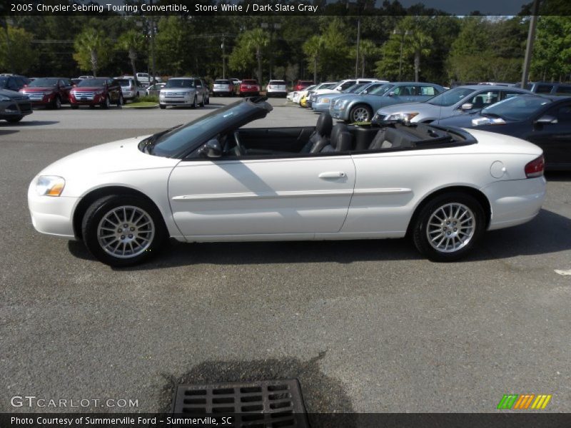 Stone White / Dark Slate Gray 2005 Chrysler Sebring Touring Convertible
