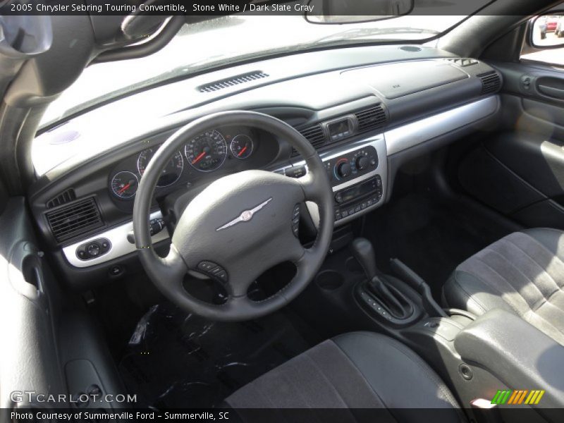 Stone White / Dark Slate Gray 2005 Chrysler Sebring Touring Convertible