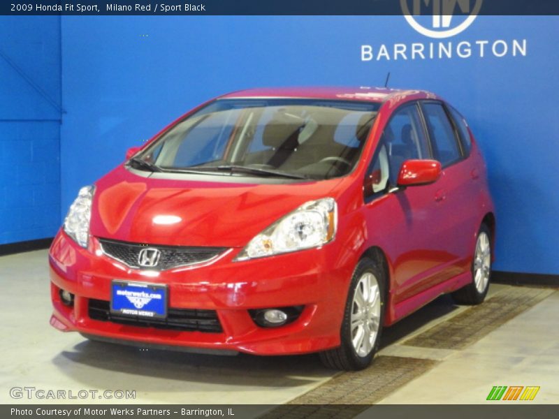 Milano Red / Sport Black 2009 Honda Fit Sport