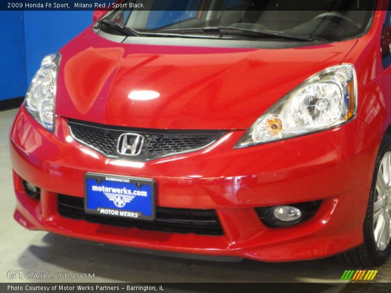 Milano Red / Sport Black 2009 Honda Fit Sport