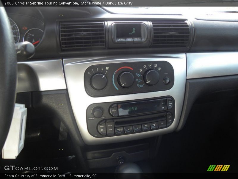 Stone White / Dark Slate Gray 2005 Chrysler Sebring Touring Convertible