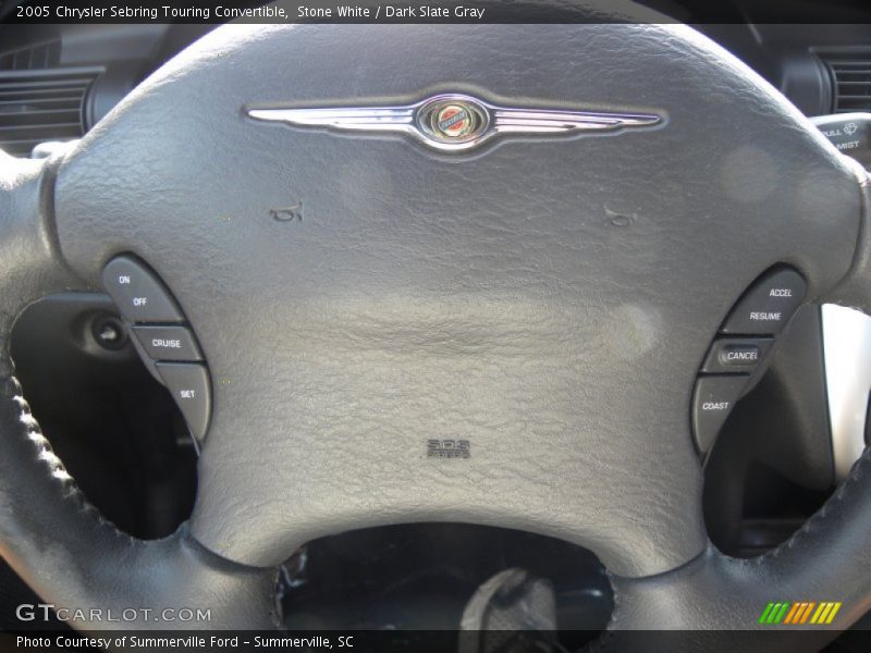 Stone White / Dark Slate Gray 2005 Chrysler Sebring Touring Convertible