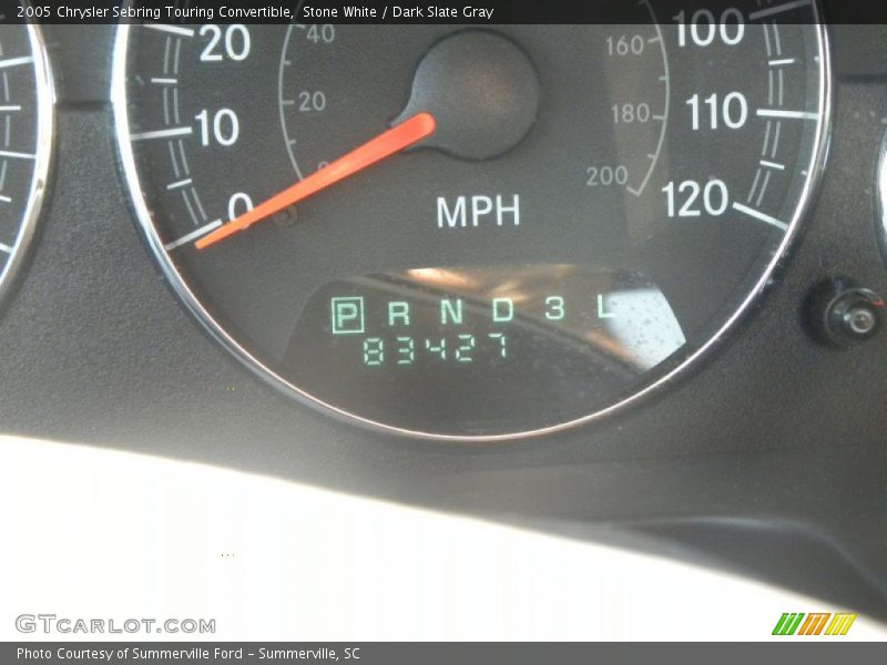 Stone White / Dark Slate Gray 2005 Chrysler Sebring Touring Convertible
