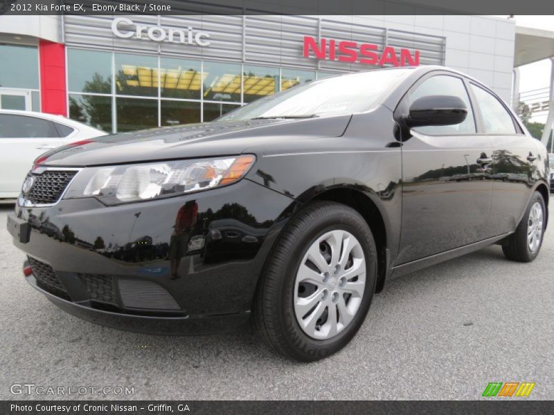 Ebony Black / Stone 2012 Kia Forte EX