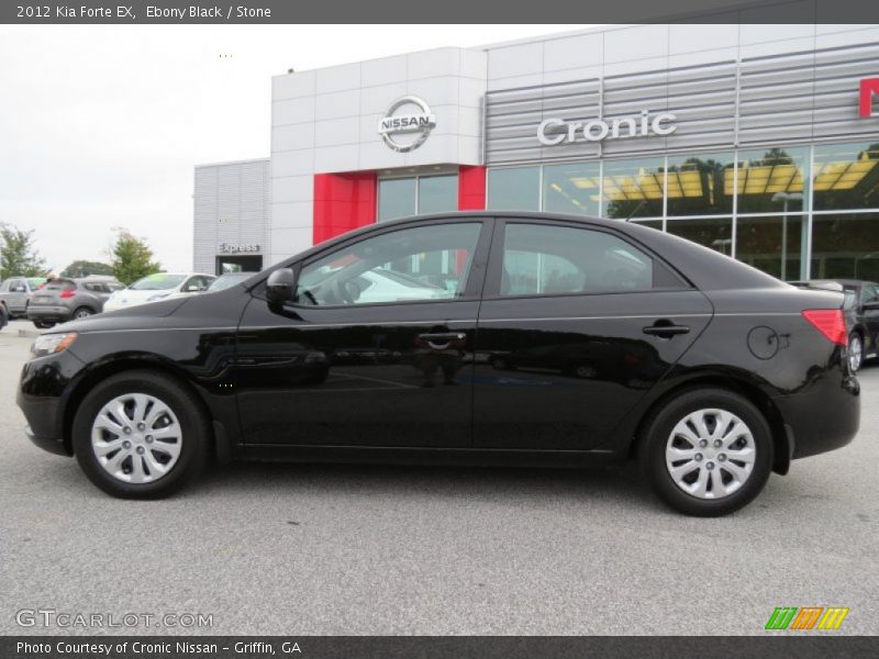 Ebony Black / Stone 2012 Kia Forte EX