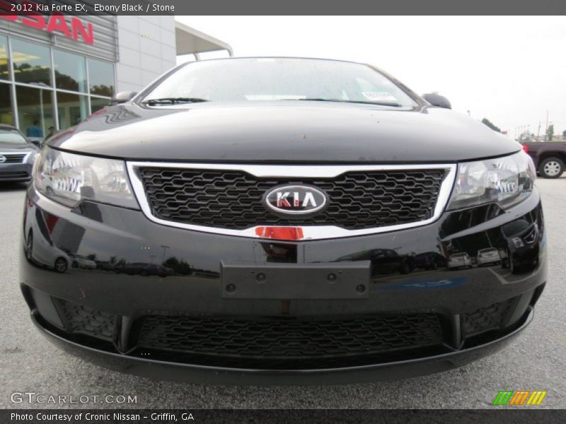 Ebony Black / Stone 2012 Kia Forte EX