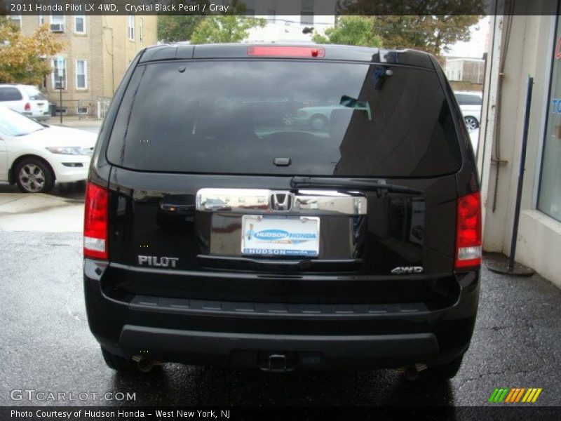 Crystal Black Pearl / Gray 2011 Honda Pilot LX 4WD