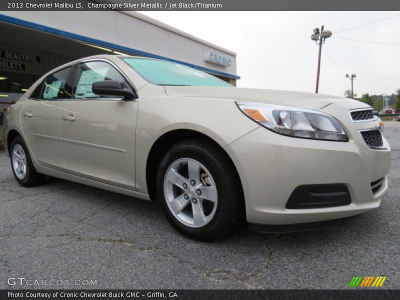 Champagne Silver Metallic / Jet Black/Titanium 2013 Chevrolet Malibu LS