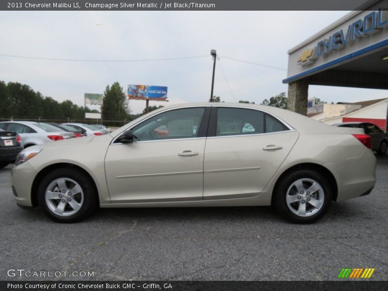 Champagne Silver Metallic / Jet Black/Titanium 2013 Chevrolet Malibu LS