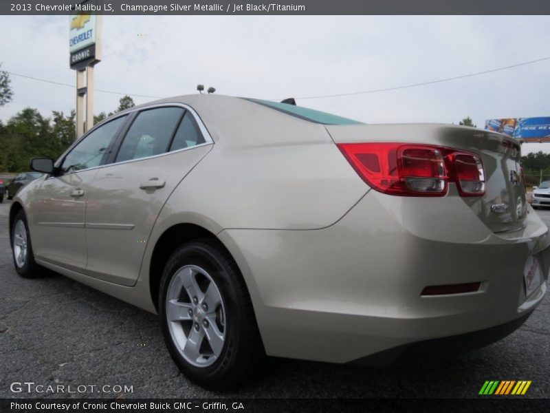 Champagne Silver Metallic / Jet Black/Titanium 2013 Chevrolet Malibu LS
