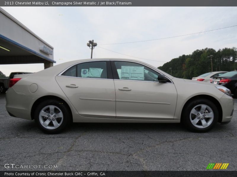 Champagne Silver Metallic / Jet Black/Titanium 2013 Chevrolet Malibu LS