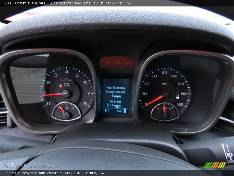 Champagne Silver Metallic / Jet Black/Titanium 2013 Chevrolet Malibu LS