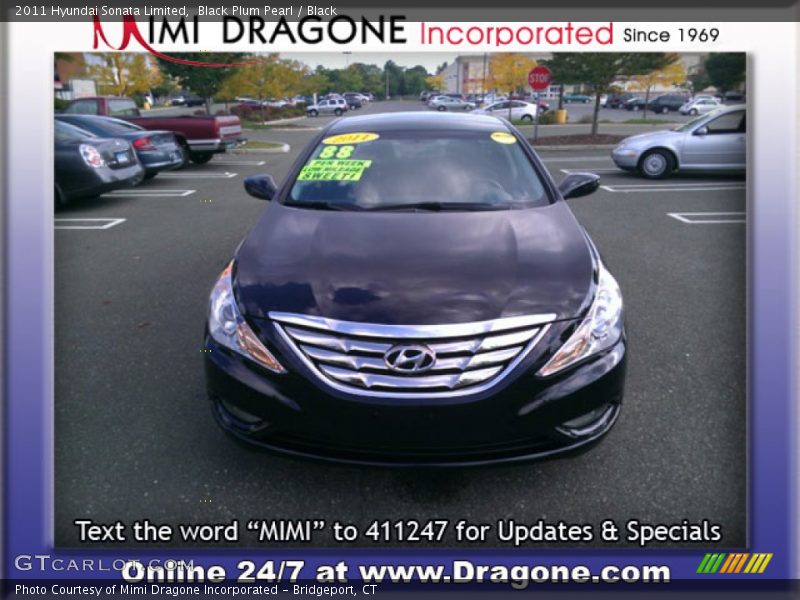 Black Plum Pearl / Black 2011 Hyundai Sonata Limited