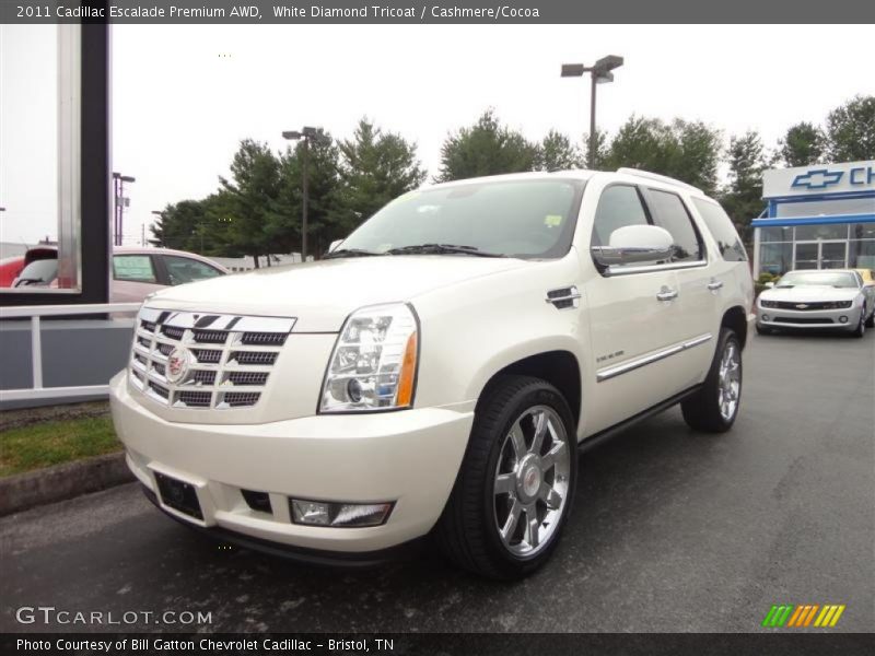 White Diamond Tricoat / Cashmere/Cocoa 2011 Cadillac Escalade Premium AWD