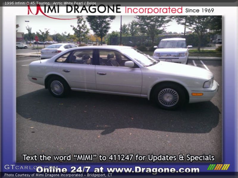 Arctic White Pearl / Beige 1996 Infiniti Q 45 Touring