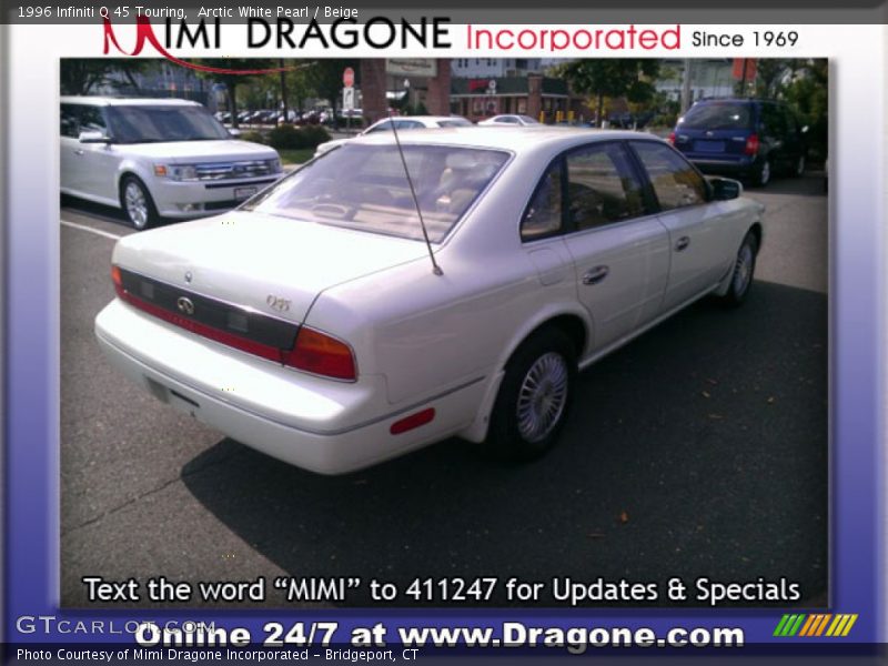 Arctic White Pearl / Beige 1996 Infiniti Q 45 Touring