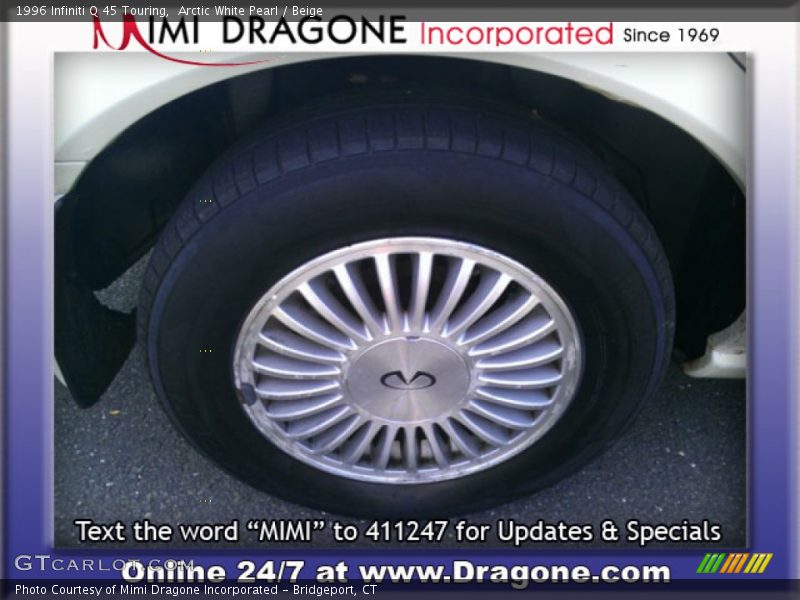 Arctic White Pearl / Beige 1996 Infiniti Q 45 Touring