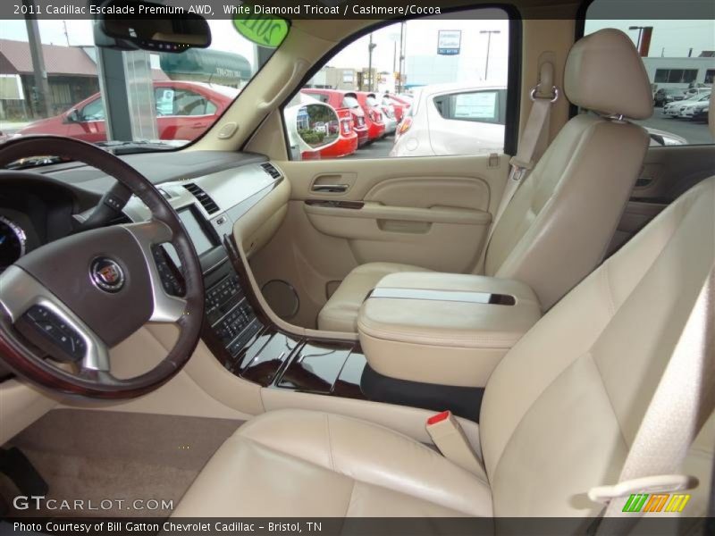 White Diamond Tricoat / Cashmere/Cocoa 2011 Cadillac Escalade Premium AWD