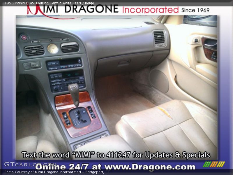 Arctic White Pearl / Beige 1996 Infiniti Q 45 Touring