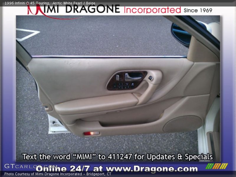 Arctic White Pearl / Beige 1996 Infiniti Q 45 Touring