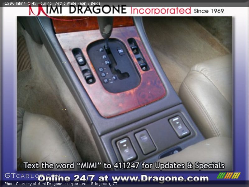 Arctic White Pearl / Beige 1996 Infiniti Q 45 Touring