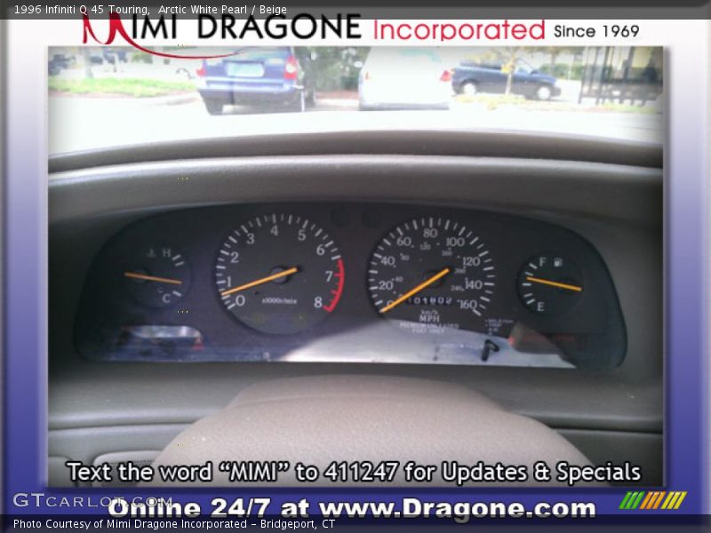 Arctic White Pearl / Beige 1996 Infiniti Q 45 Touring