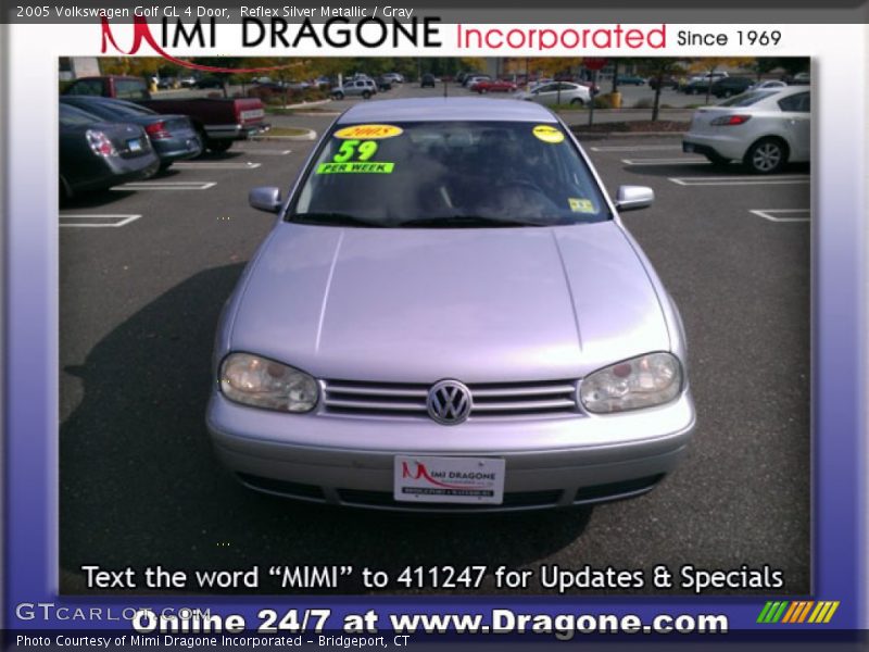 Reflex Silver Metallic / Gray 2005 Volkswagen Golf GL 4 Door